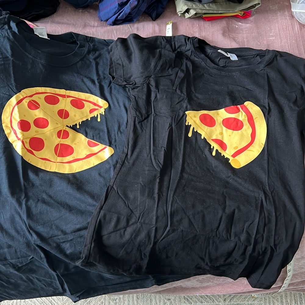 COUPLES set of pizza tees!!